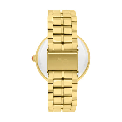 Reloj Cloe Análogo para Dama con Bisel Acabado Carey y Extensible de Acero Inoxidable OE2615