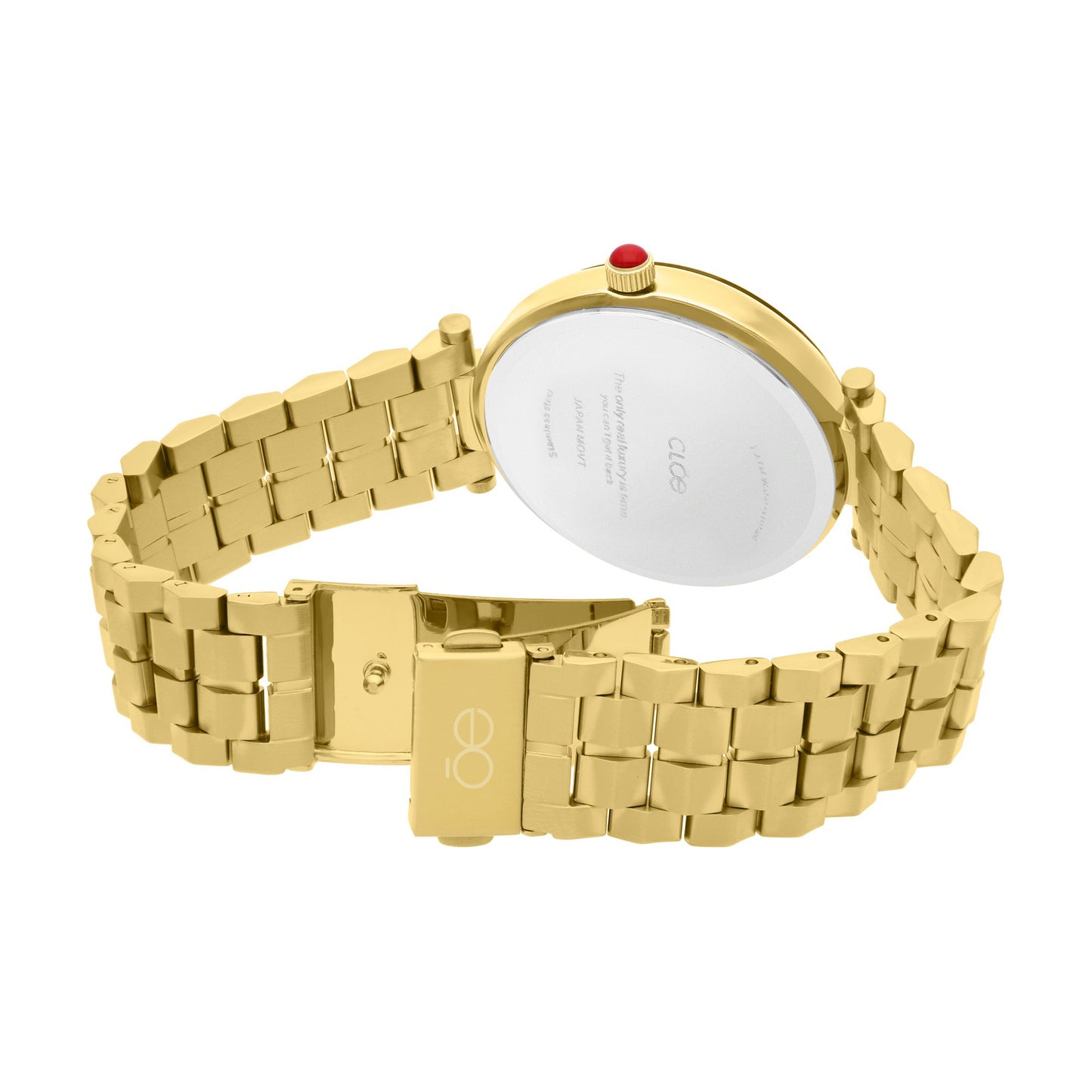 Reloj Cloe Análogo para Dama con Bisel Acabado Carey y Extensible de Acero Inoxidable OE2615