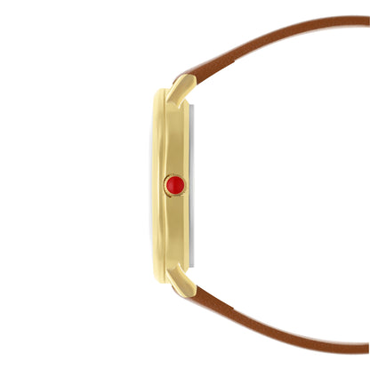 Reloj Cloe Análogo para Dama con Diseño de Cadenas en Carátula y Correa de Tactopiel OE2616