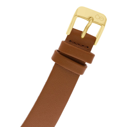 Reloj Cloe Análogo para Dama con Diseño de Cadenas en Carátula y Correa de Tactopiel OE2616