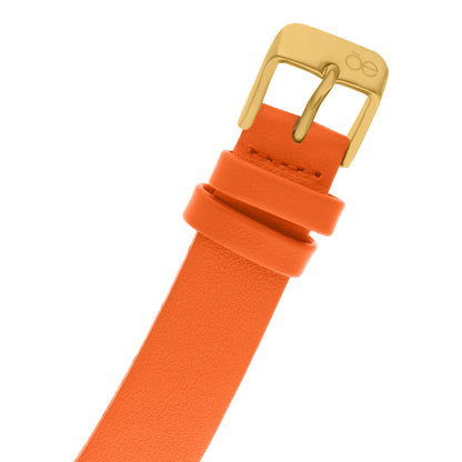 Reloj Cloe Análogo para Dama con Diseño de Cadenas en Carátula y Correa de Tactopiel OE2616