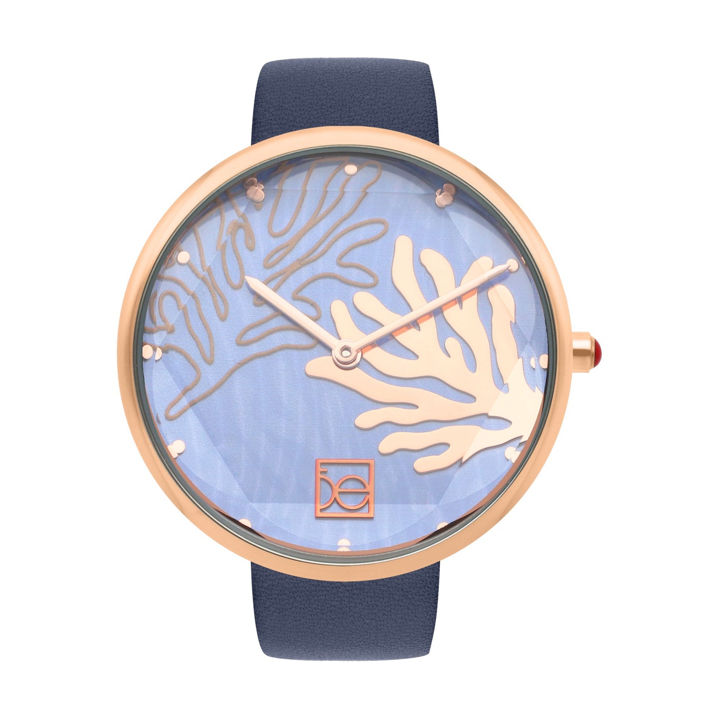 Reloj Cloe Análogo para Dama con Diseño de Arrecife en Carátula y Correa de Tactopiel OE2617