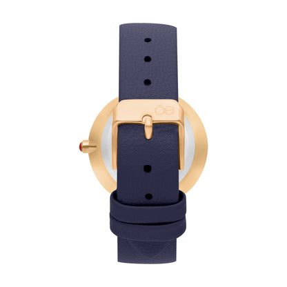 Reloj Cloe Análogo para Dama con Diseño de Arrecife en Carátula y Correa de Tactopiel OE2617