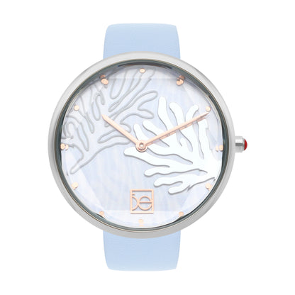 Reloj Cloe Análogo para Dama con Diseño de Arrecife en Carátula y Correa de Tactopiel OE2617