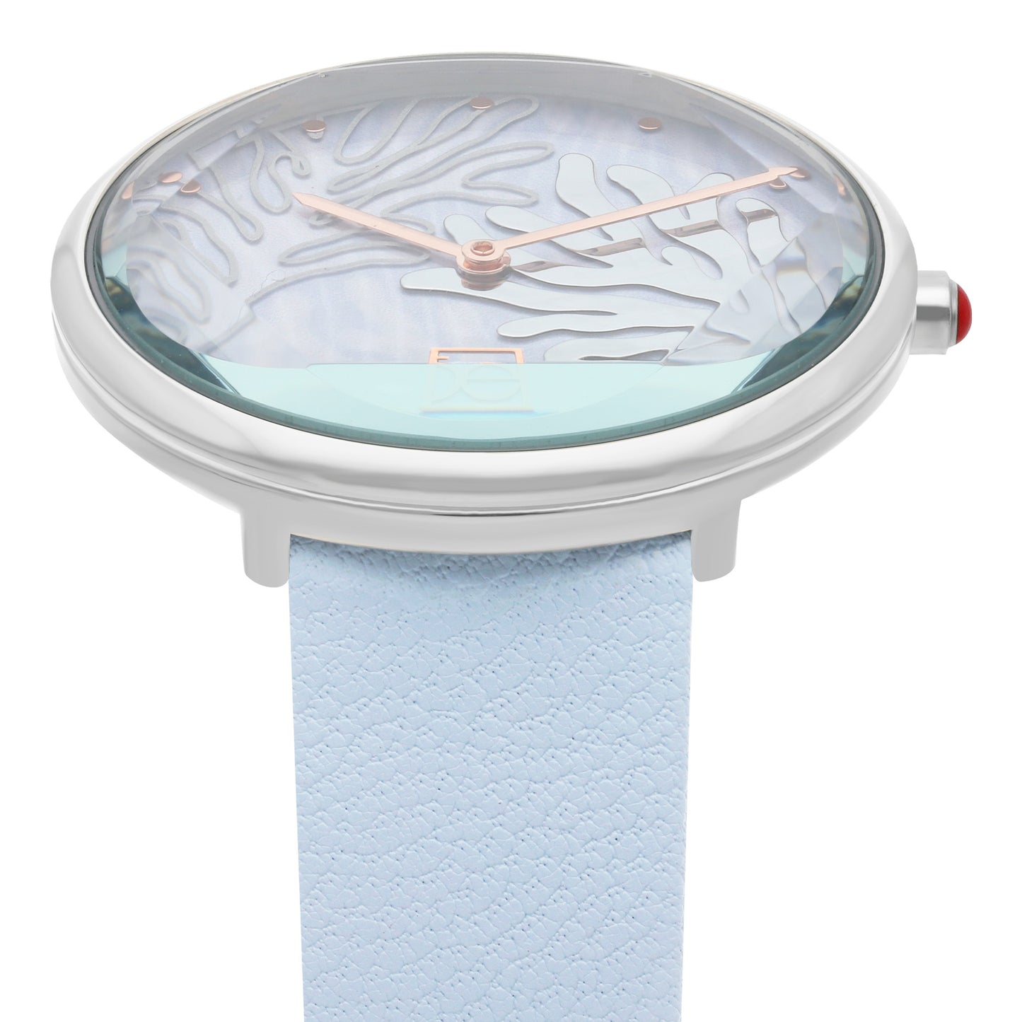 Reloj Cloe Análogo para Dama con Diseño de Arrecife en Carátula y Correa de Tactopiel OE2617