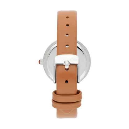 Reloj Cloe Análogo para Dama con Bisel Interno en Relieve y Correa de Tactopiel OE2618