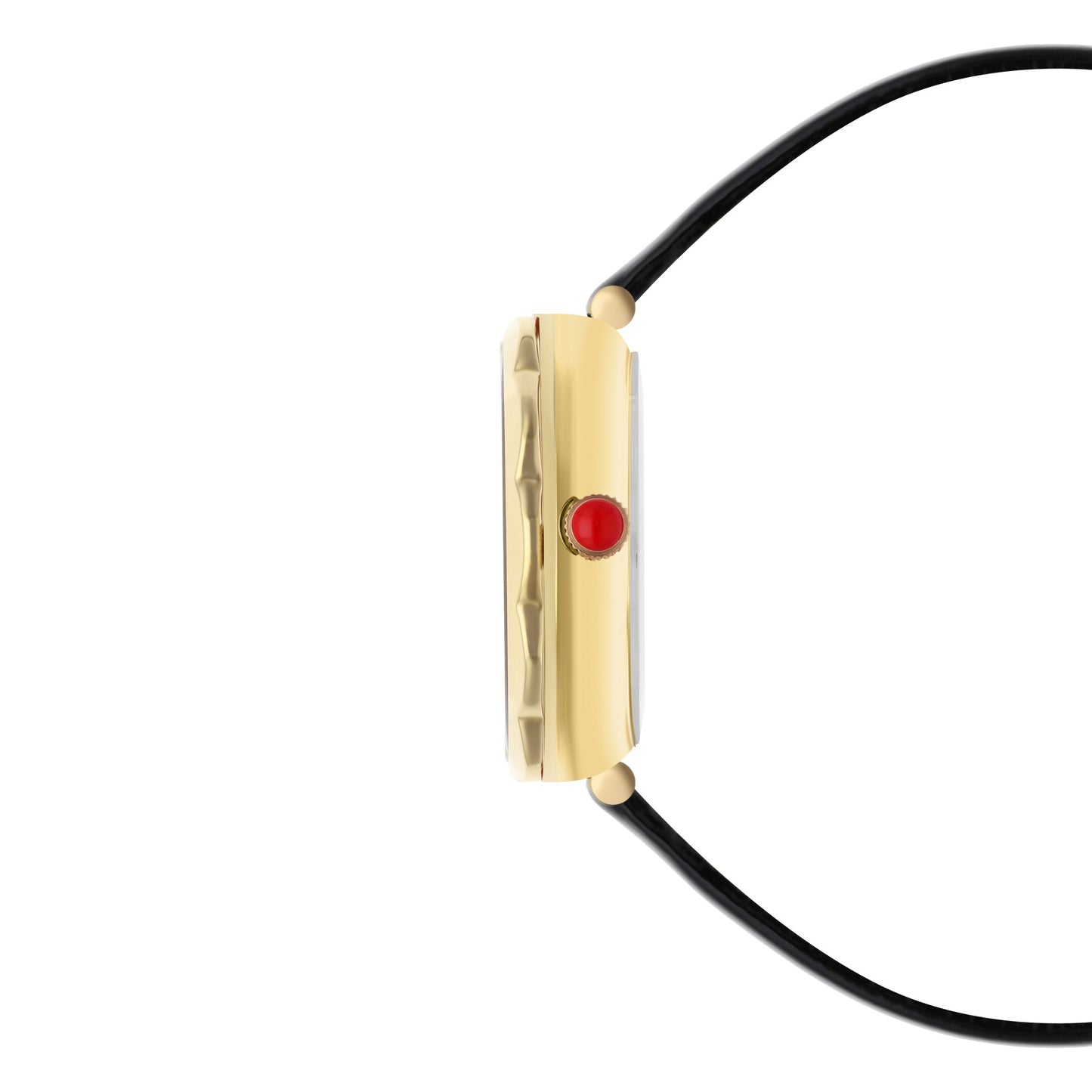 Reloj Cloe Análogo para Dama con Bisel en Forma de Flor y Correa de Charol