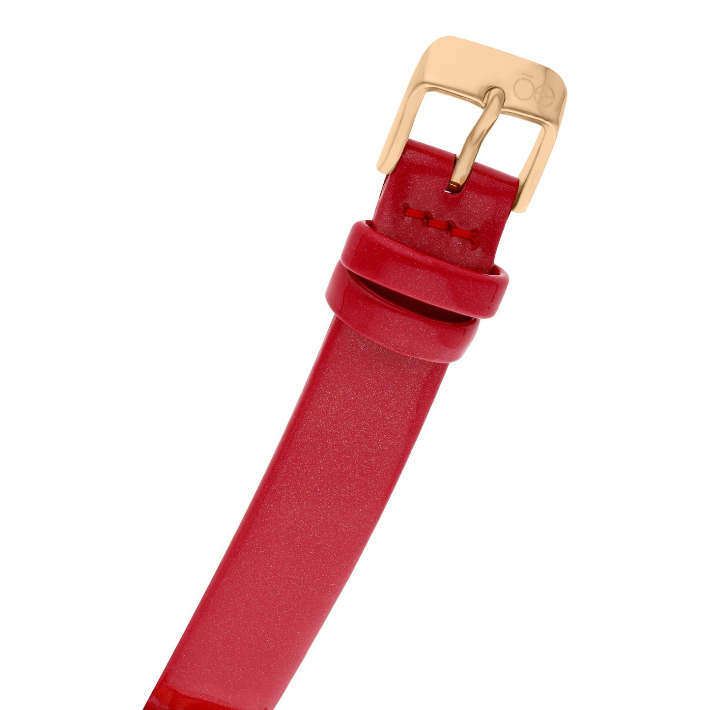 Reloj Cloe Análogo para Dama con Bisel en Forma de Flor y Correa de Charol