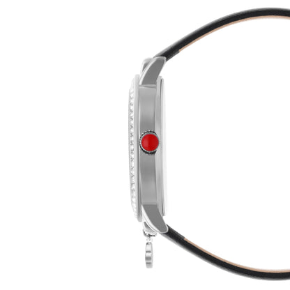 Reloj Cloe Análogo para Dama con Charm en Caja y Correa de Tactopiel OE2620
