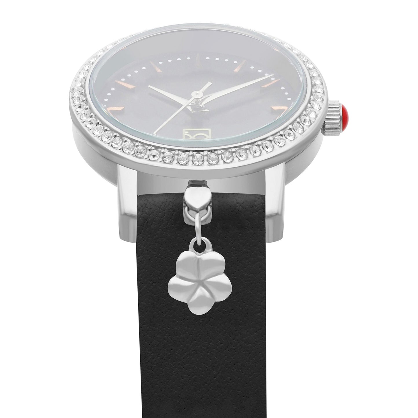 Reloj Cloe Análogo para Dama con Charm en Caja y Correa de Tactopiel OE2620