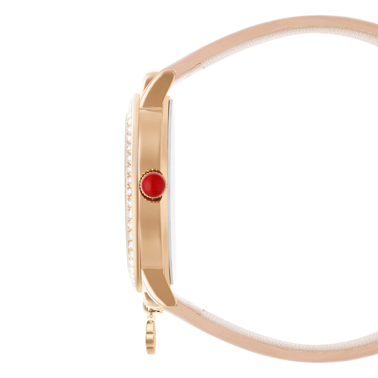 Reloj Cloe Análogo para Dama con Charm en Caja y Correa de Tactopiel OE2620