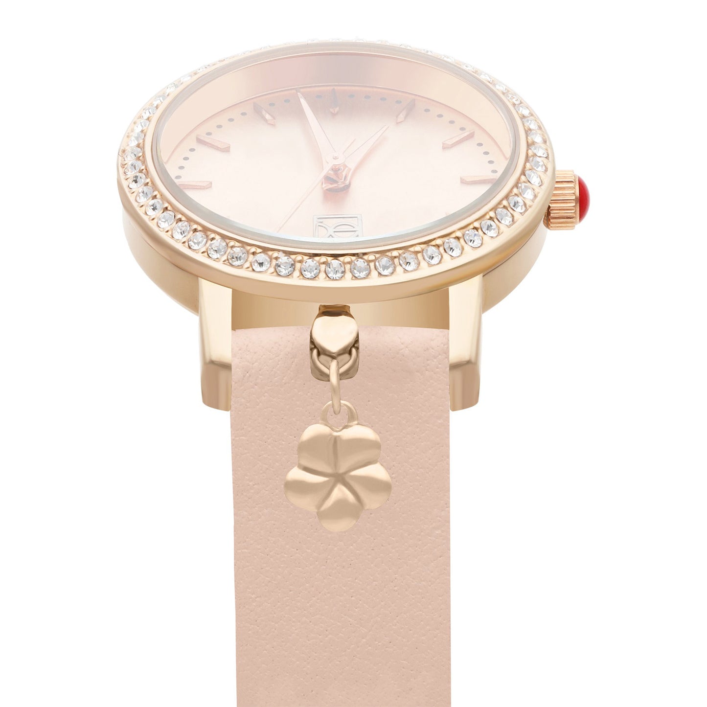 Reloj Cloe Análogo para Dama con Charm en Caja y Correa de Tactopiel OE2620