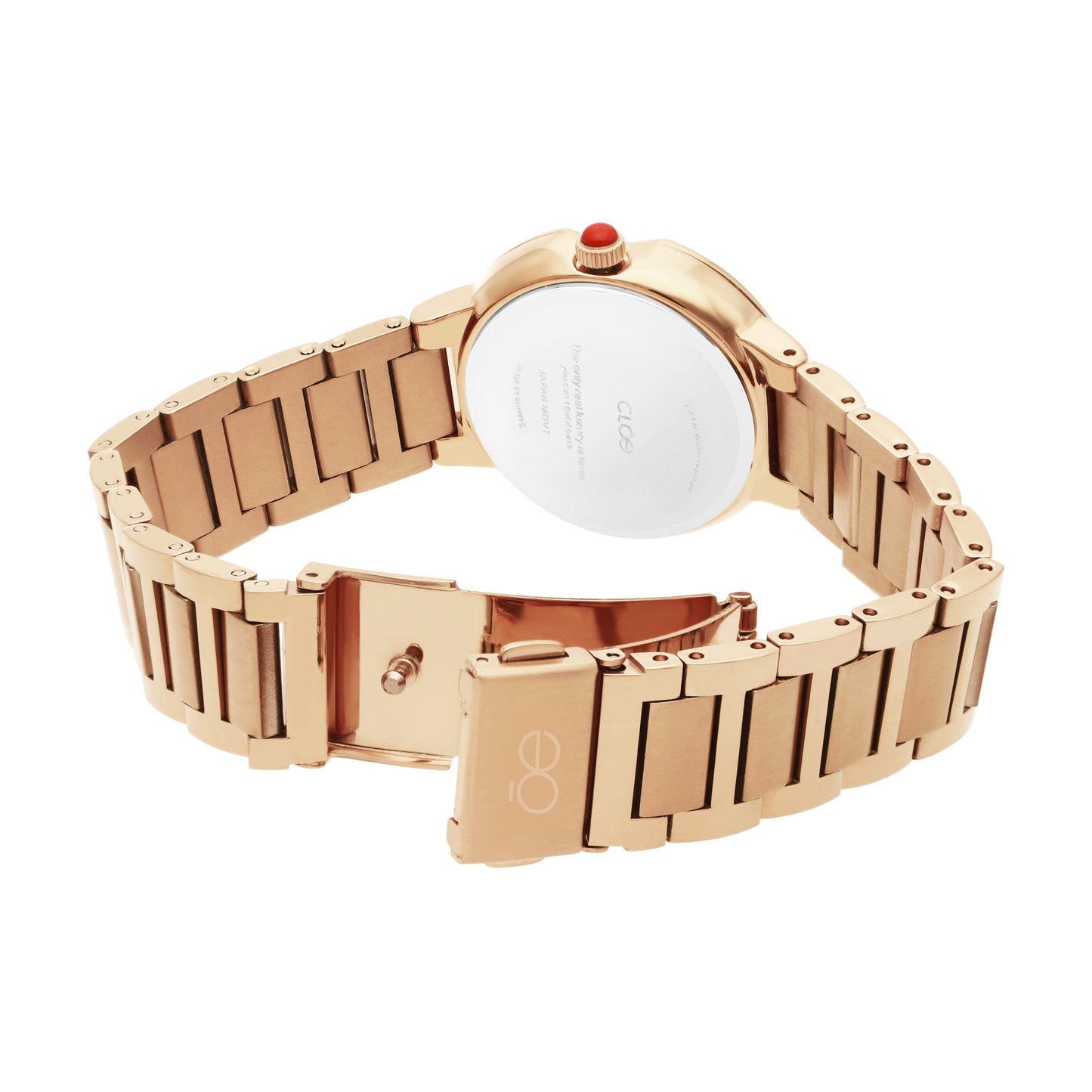 Reloj Cloe Análogo para Dama con Flores en Indicadores y Extensible de Acero Inoxidable OE2621