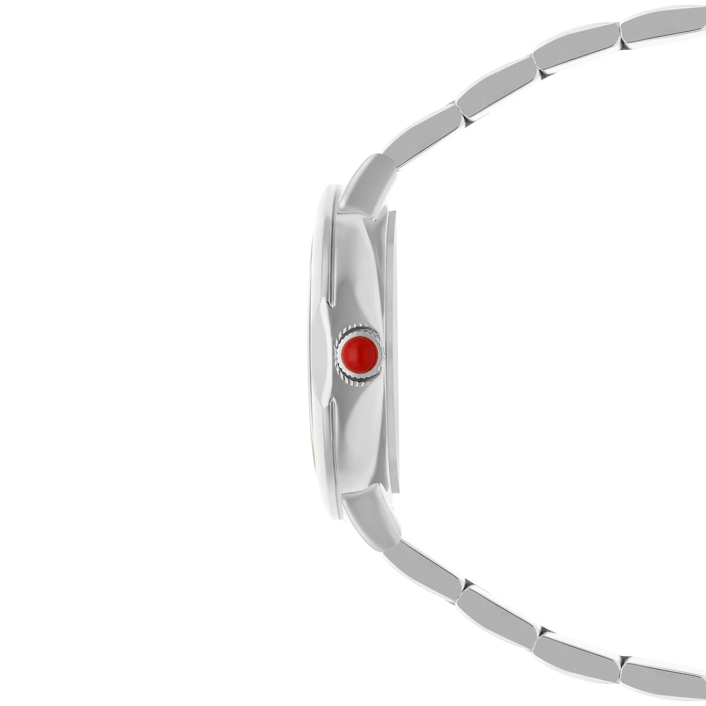 Reloj Cloe Análogo para Dama con Flores en Indicadores y Extensible de Acero Inoxidable OE2621