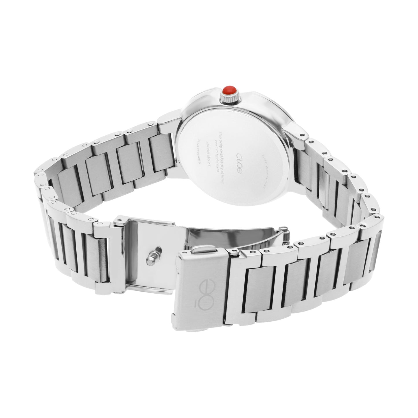 Reloj Cloe Análogo para Dama con Flores en Indicadores y Extensible de Acero Inoxidable OE2621