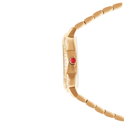 Reloj Cloe Análogo para Dama con Caja en Forma de Flor y Extensible de Acero Inoxidable OE2622