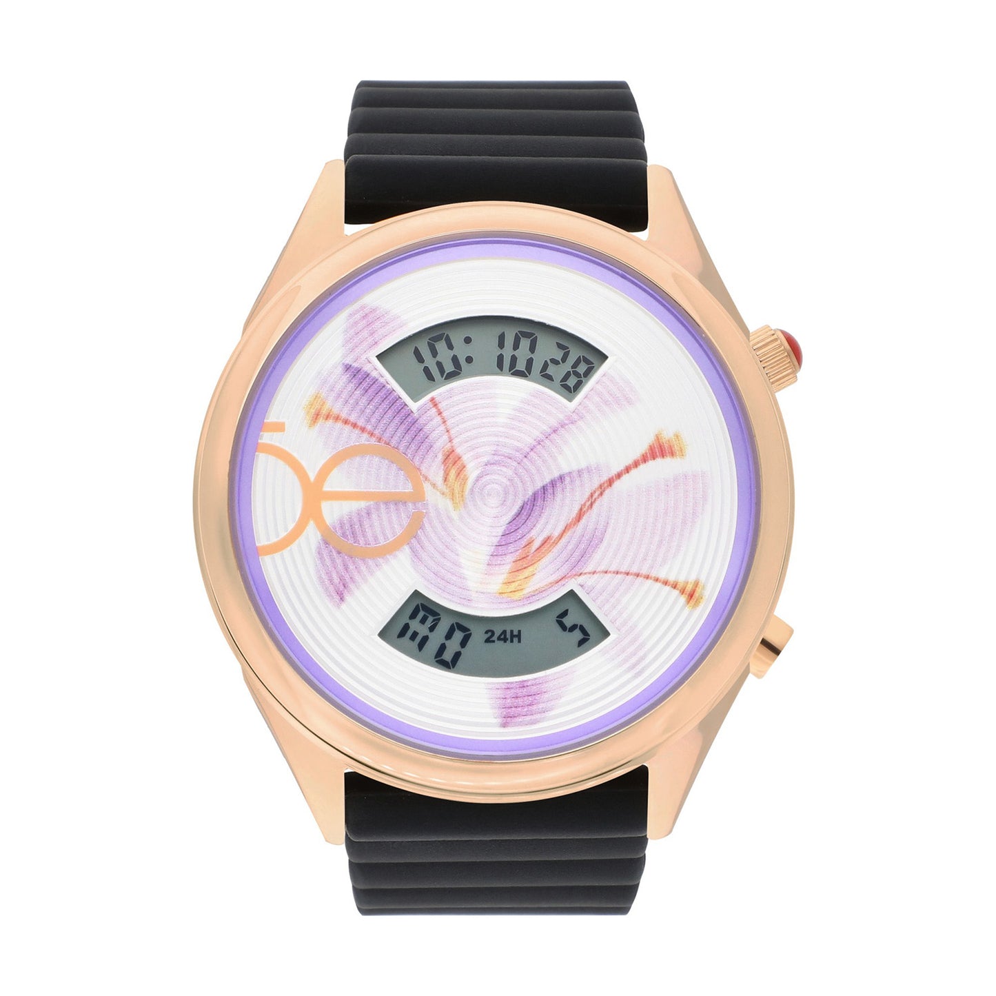 Reloj Cloe Digital para Dama con Diseño de Flor en Carátula y Correa de Silicón OE2623