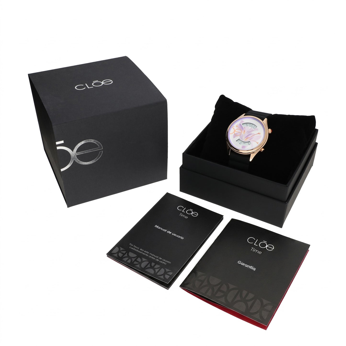 Reloj Cloe Digital para Dama con Diseño de Flor en Carátula y Correa de Silicón OE2623