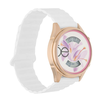 Reloj Cloe Digital para Dama con Diseño de Flor en Carátula y Correa de Silicón OE2623
