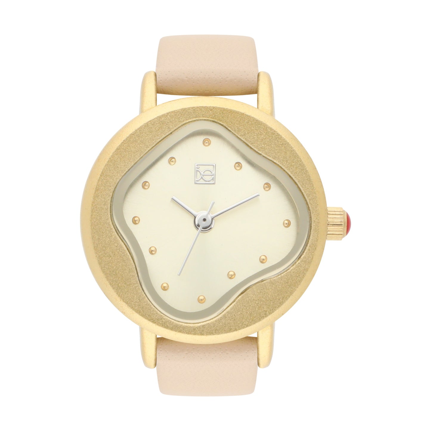 Reloj Cloe Análogo para Dama con Carátula Irregular y Correa de Tactopiel