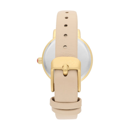 Reloj Cloe Análogo para Dama con Carátula Irregular y Correa de Tactopiel