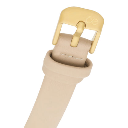 Reloj Cloe Análogo para Dama con Carátula Irregular y Correa de Tactopiel