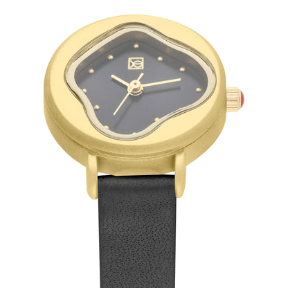 Reloj Cloe Análogo para Dama con Carátula Irregular y Correa de Tactopiel