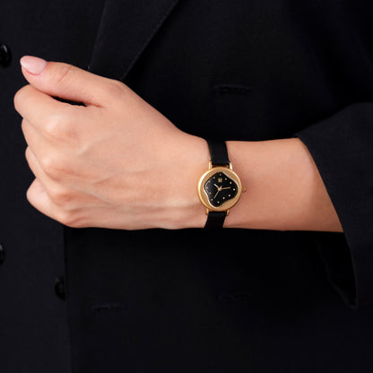 Reloj Cloe Análogo para Dama con Carátula Irregular y Correa de Tactopiel