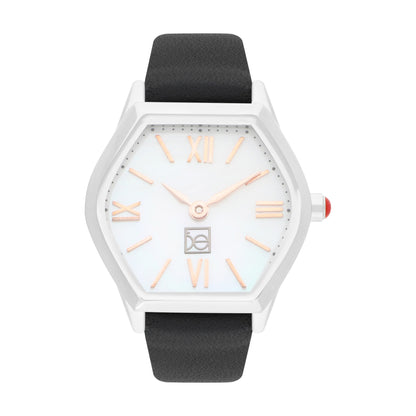 Reloj Cloe Análogo para Dama con Carátula Hexagonal y Correa de Tactopiel OE2626