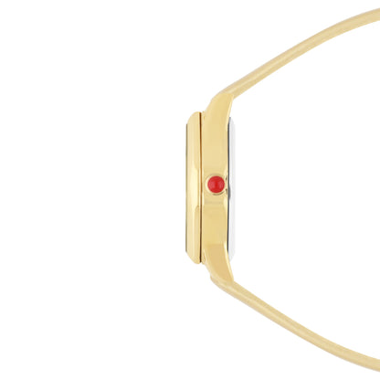 Reloj Cloe Análogo para Dama con Carátula Hexagonal y Correa de Tactopiel OE2626
