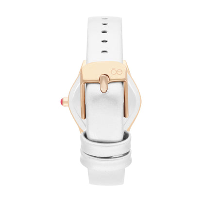 Reloj Cloe Análogo para Dama con Carátula Hexagonal y Correa de Tactopiel OE2626
