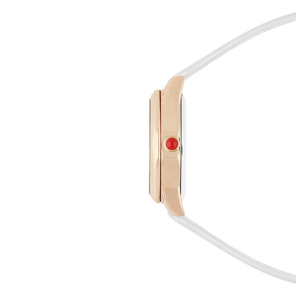 Reloj Cloe Análogo para Dama con Carátula Hexagonal y Correa de Tactopiel OE2626