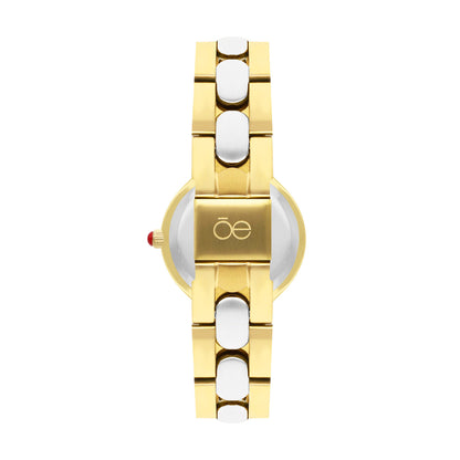 Reloj Cloe Análogo para Dama con Carátula Metálica y Extensible de Acero Inoxidable OE2627
