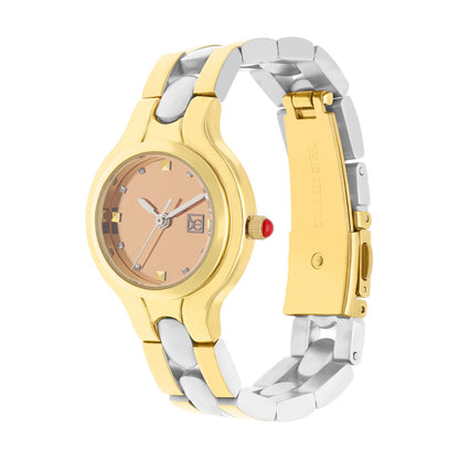 Reloj Cloe Análogo para Dama con Carátula Metálica y Extensible de Acero Inoxidable OE2627