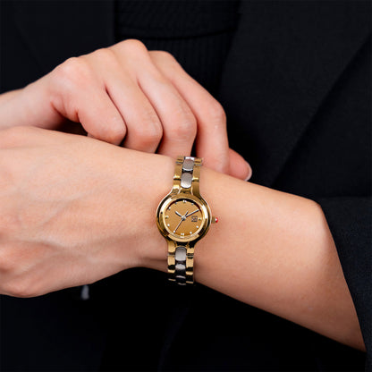Reloj Cloe Análogo para Dama con Carátula Metálica y Extensible de Acero Inoxidable OE2627