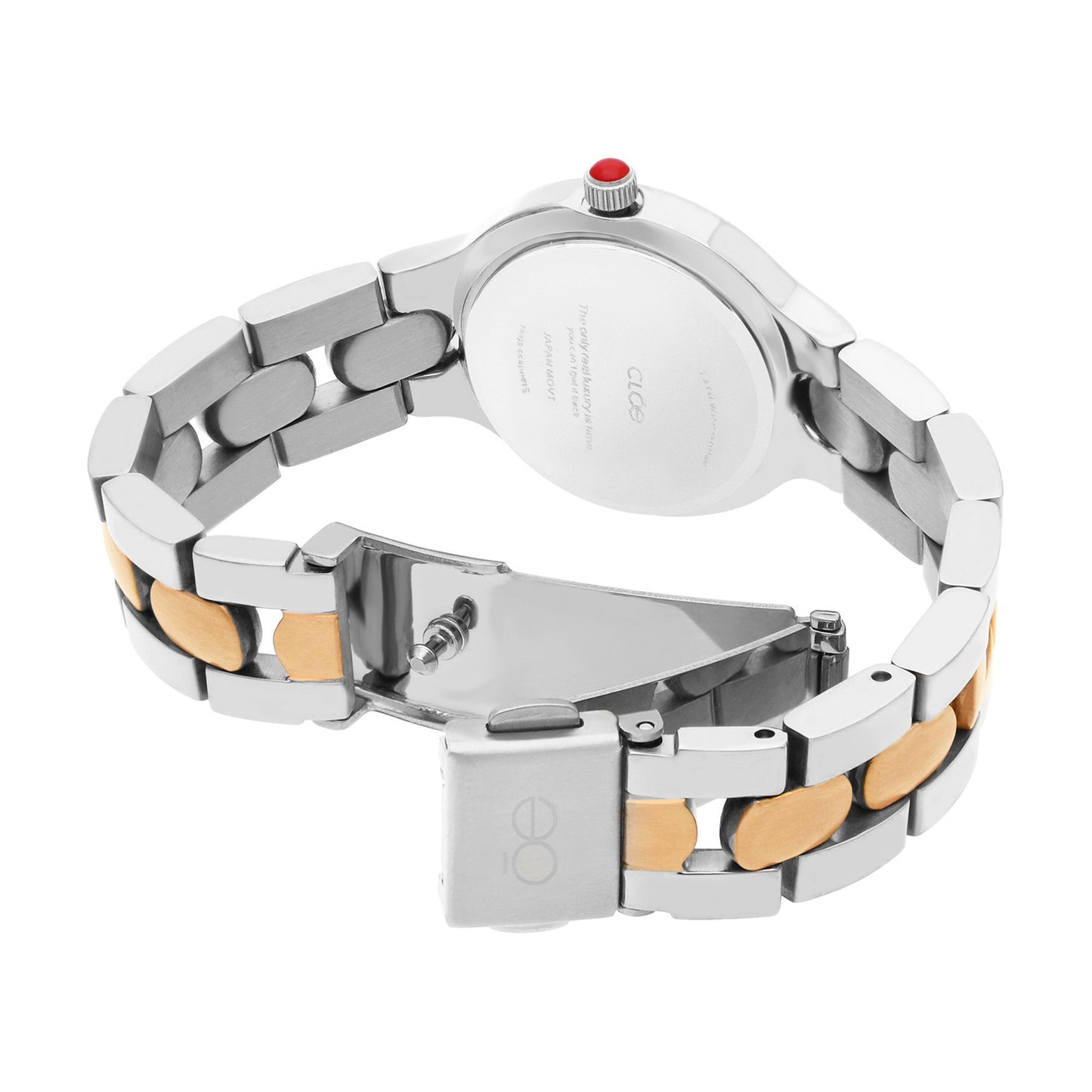 Reloj Cloe Análogo para Dama con Carátula Metálica y Extensible de Acero Inoxidable OE2627