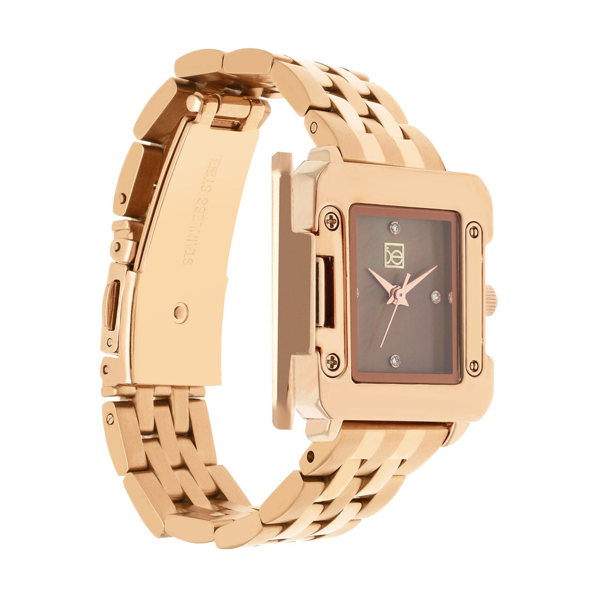 Reloj Cloe Análogo para Dama con Caja Estilo Relicario y Extensible de Acero Inoxidable OE2628
