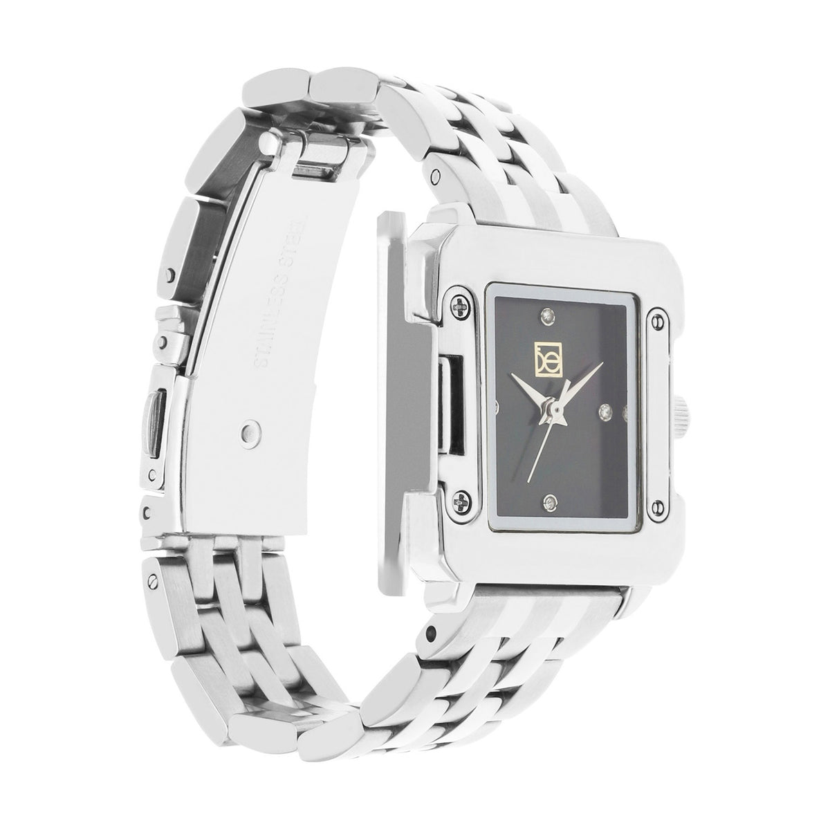 Reloj Cloe Análogo para Dama con Caja Estilo Relicario y Extensible de Acero Inoxidable OE2628