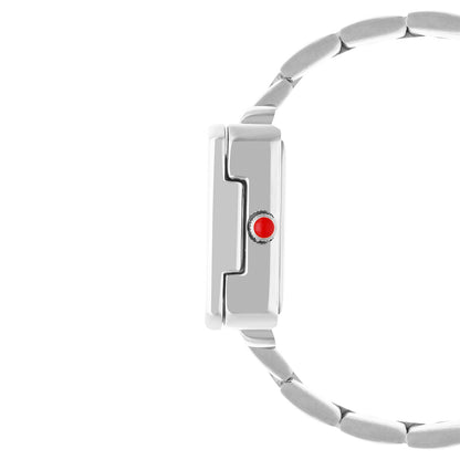 Reloj Cloe Análogo para Dama con Caja Estilo Relicario y Extensible de Acero Inoxidable OE2628