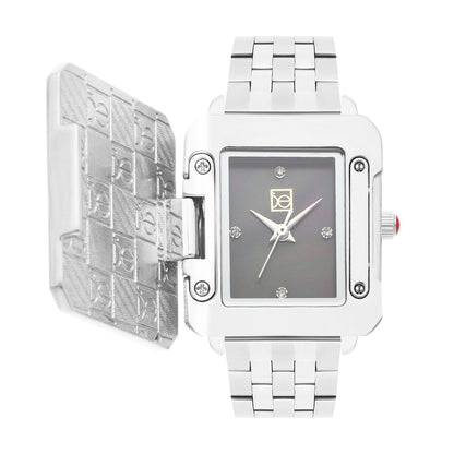 Reloj Cloe Análogo para Dama con Caja Estilo Relicario y Extensible de Acero Inoxidable OE2628