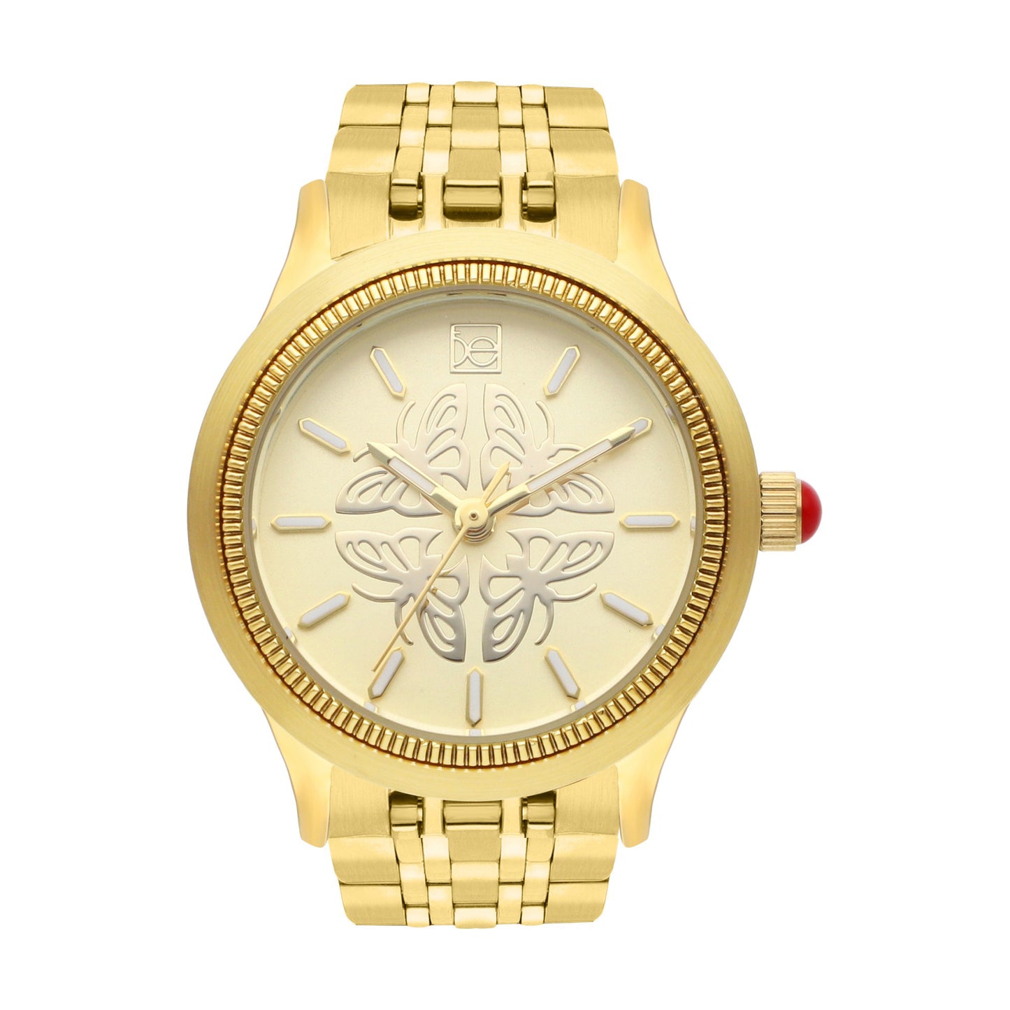 Reloj Cloe Análogo para Dama con Carátula con Diseño de Mariposas y Extensible de Acero Inoxidable OE2629