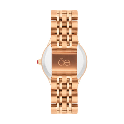 Reloj Cloe Análogo para Dama con Carátula con Diseño de Mariposas y Extensible de Acero Inoxidable OE2629