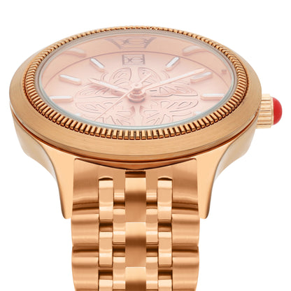 Reloj Cloe Análogo para Dama con Carátula con Diseño de Mariposas y Extensible de Acero Inoxidable OE2629