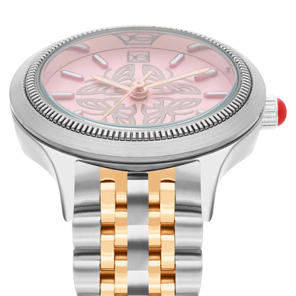 Reloj Cloe Análogo para Dama con Carátula con Diseño de Mariposas y Extensible de Acero Inoxidable OE2629