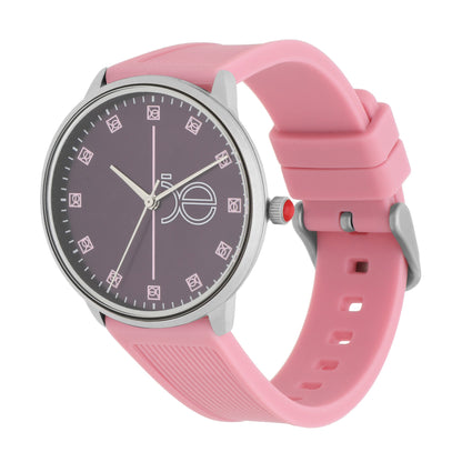 Reloj Cloe Análogo para Dama con Indicadores con elemental y Correa de Silicón OE2630