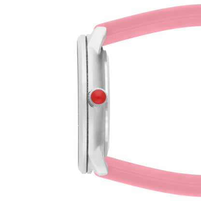 Reloj Cloe Análogo para Dama con Indicadores con elemental y Correa de Silicón OE2630