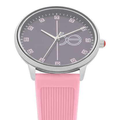 Reloj Cloe Análogo para Dama con Indicadores con elemental y Correa de Silicón OE2630