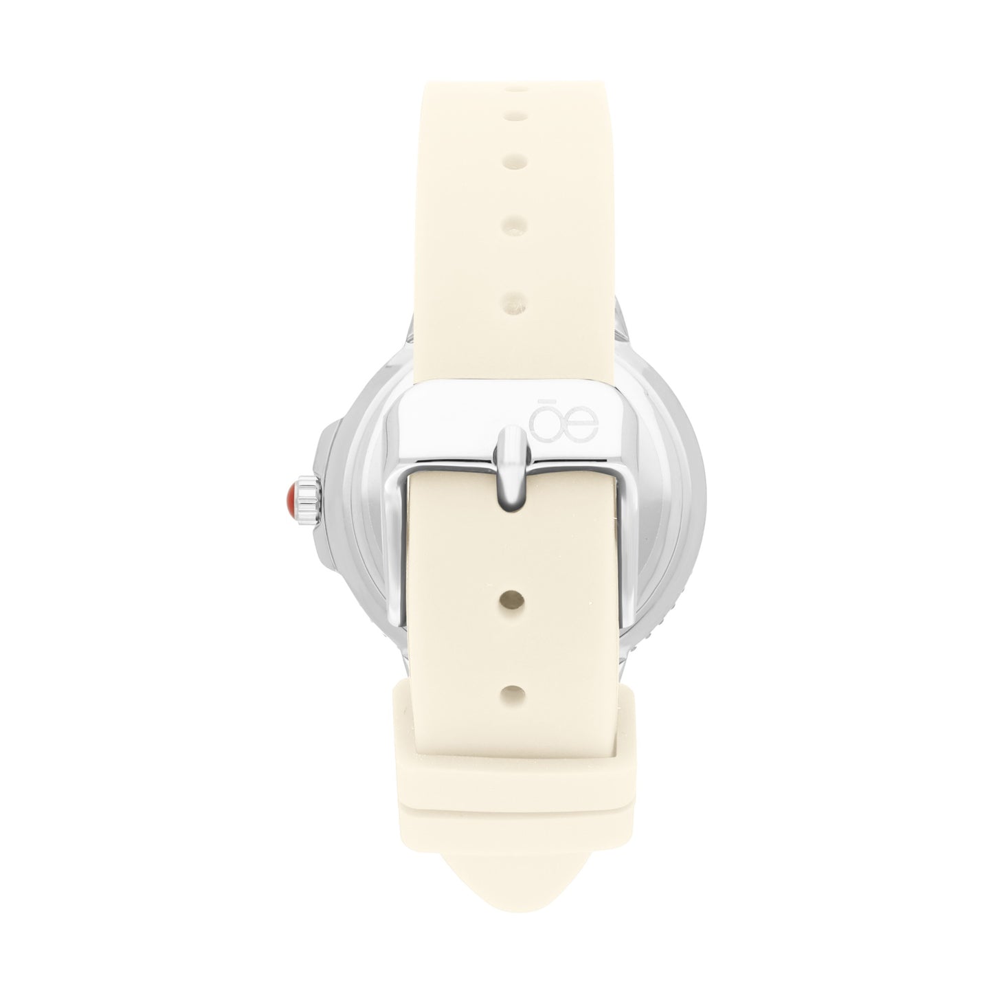 Reloj Cloe Análogo para Dama con Bisel con Simulador y Correa de Silicón