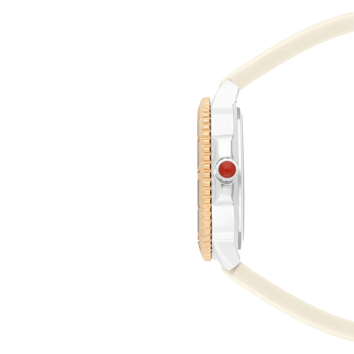 Reloj Cloe Análogo para Dama con Bisel con Simulador y Correa de Silicón