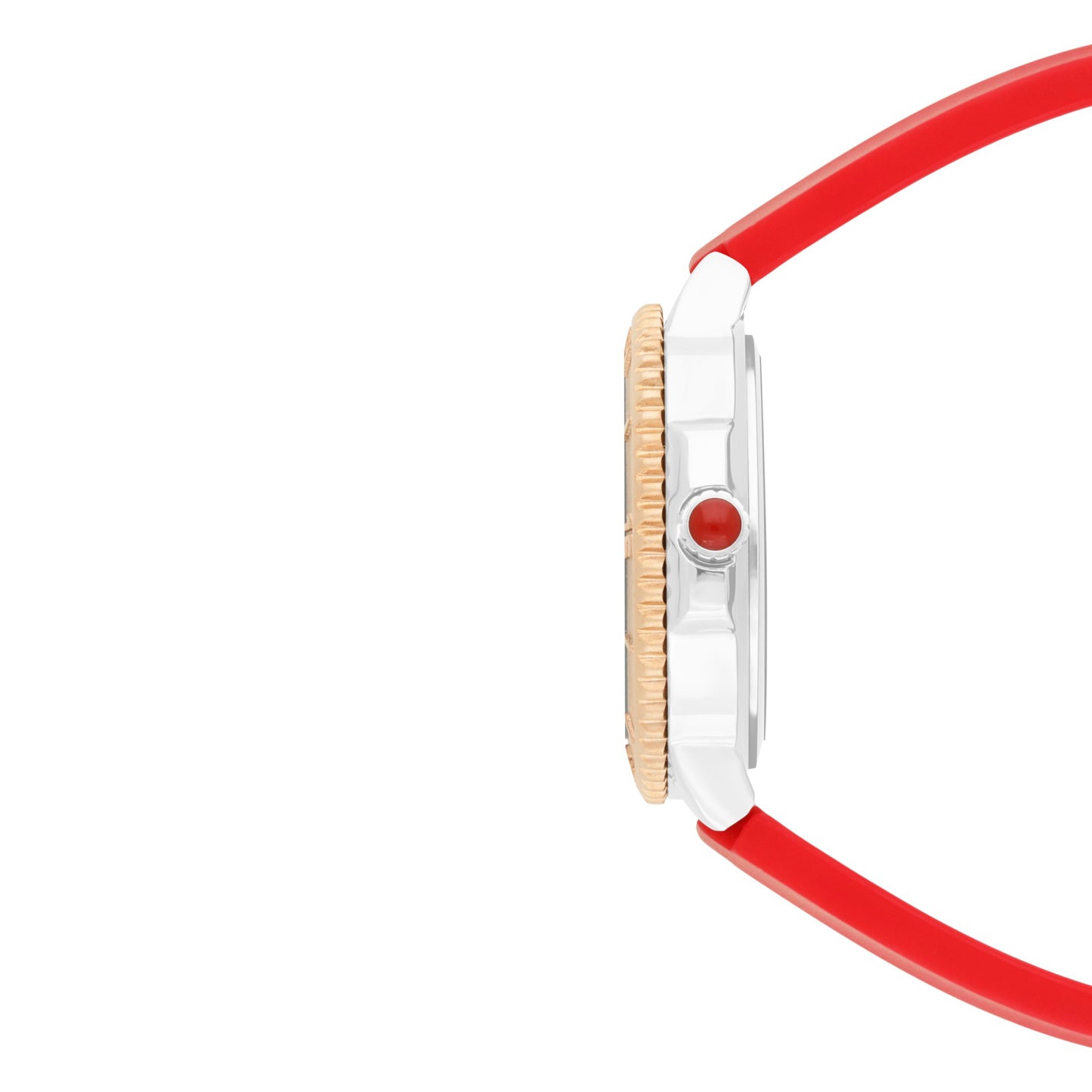 Reloj Cloe Análogo para Dama con Bisel con Simulador y Correa de Silicón